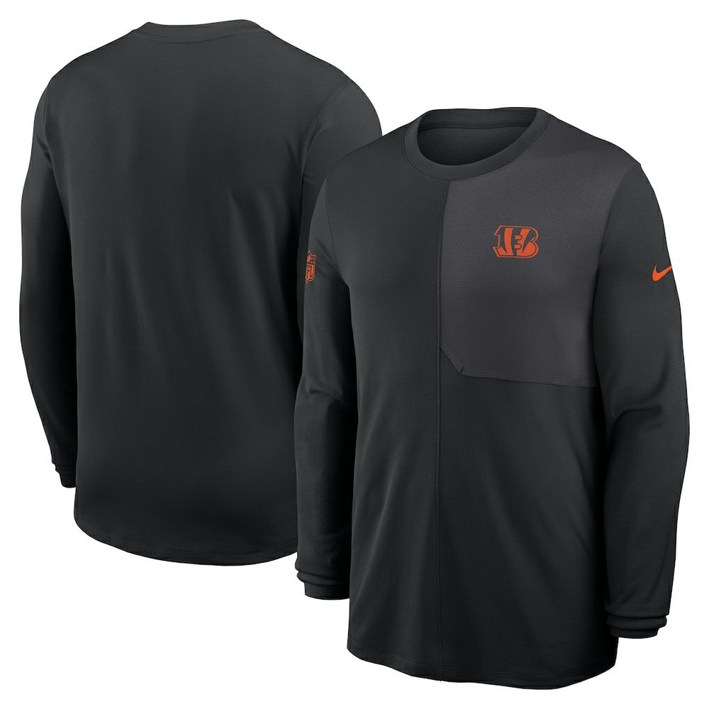 Cincinnati Bengals Sideline Coach UV Dri-FIT Long Sleeve Shirt - Black