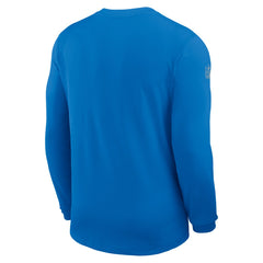 Detroit Lions Sideline Coach UV Dri-FIT Long Sleeve Shirt - Blue