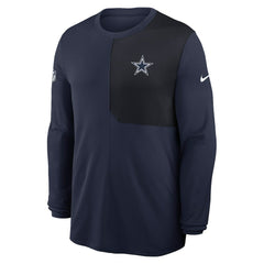 Dallas Cowboys Sideline Coach UV Dri-FIT Long Sleeve Shirt - Navy