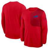 Buffalo Bills Sideline Coach UV Dri-FIT Long Sleeve Shirt - Red