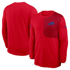 Buffalo Bills Sideline Coach UV Dri-FIT Long Sleeve Shirt - Red