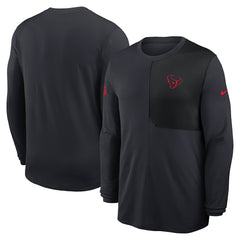 Houston Texans Sideline Coach UV Dri-FIT Long Sleeve Shirt - Navy