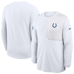 Indianapolis Colts Sideline Coach UV Dri-FIT Long Sleeve Shirt - White