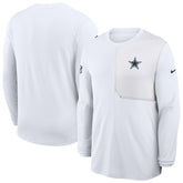 Dallas Cowboys Sideline Coach UV Dri-FIT Long Sleeve Shirt - White