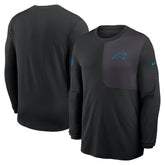 Carolina Panthers Sideline Coach UV Dri-FIT Long Sleeve Shirt - Black