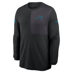 Carolina Panthers Sideline Coach UV Dri-FIT Long Sleeve Shirt - Black