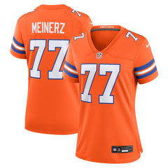 Quinn Meinerz Denver Broncos Women's Mile High Collection 1977 Throwback Player Game Jersey - Orange Jerseys