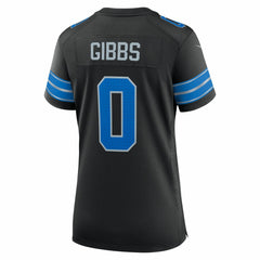Jahmyr Gibbs Detroit Lions Women's 2nd Alternate Game Player Jersey - Black Jerseys