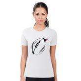Houston Texans G-III 4Her by Carl Banks Women's Super-Slim Fit Lightweight Subtle Football T-Shirt - White T-shirts