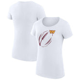 Washington Commanders G-III 4Her by Carl Banks Women's Super-Slim Fit Lightweight Subtle Football T-Shirt - White T-shirts