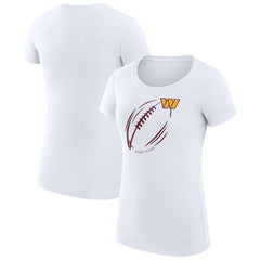 Washington Commanders G-III 4Her by Carl Banks Women's Super-Slim Fit Lightweight Subtle Football T-Shirt - White T-shirts