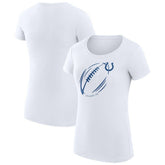 Indianapolis Colts G-III 4Her by Carl Banks Women's Super-Slim Fit Lightweight Subtle Football T-Shirt - White T-shirts