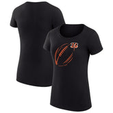 Cincinnati Bengals G-III 4Her by Carl Banks Women's Super-Slim Fit Lightweight Subtle Football T-Shirt - Black T-shirts
