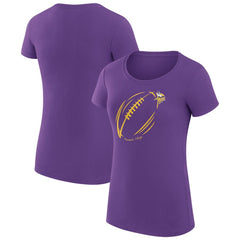 Minnesota Vikings G-III 4Her by Carl Banks Women's Super-Slim Fit Lightweight Subtle Football T-Shirt - Purple T-shirts