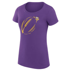 Minnesota Vikings G-III 4Her by Carl Banks Women's Super-Slim Fit Lightweight Subtle Football T-Shirt - Purple T-shirts