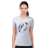 Houston Texans G-III 4Her by Carl Banks Women's Super-Slim Fit Lightweight Subtle Football T-Shirt - Heather Gray T-shirts