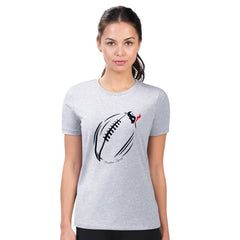 Houston Texans G-III 4Her by Carl Banks Women's Super-Slim Fit Lightweight Subtle Football T-Shirt - Heather Gray T-shirts