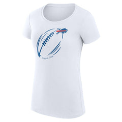 Buffalo Bills G-III 4Her by Carl Banks Women's Super-Slim Fit Lightweight Subtle Football T-Shirt - White T-shirts
