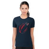 Houston Texans G-III 4Her by Carl Banks Women's Super-Slim Fit Lightweight Subtle Football T-Shirt - Navy T-shirts