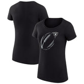 Las Vegas Raiders G-III 4Her by Carl Banks Women's Super-Slim Fit Lightweight Subtle Football T-Shirt - Black T-shirts