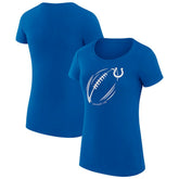 Indianapolis Colts G-III 4Her by Carl Banks Women's Super-Slim Fit Lightweight Subtle Football T-Shirt - Royal T-shirts