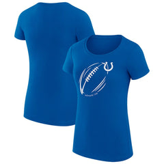 Indianapolis Colts G-III 4Her by Carl Banks Women's Super-Slim Fit Lightweight Subtle Football T-Shirt - Royal T-shirts
