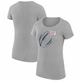 New York Giants G-III 4Her by Carl Banks Women's Super-Slim Fit Lightweight Subtle Football T-Shirt - Heather Gray T-shirts
