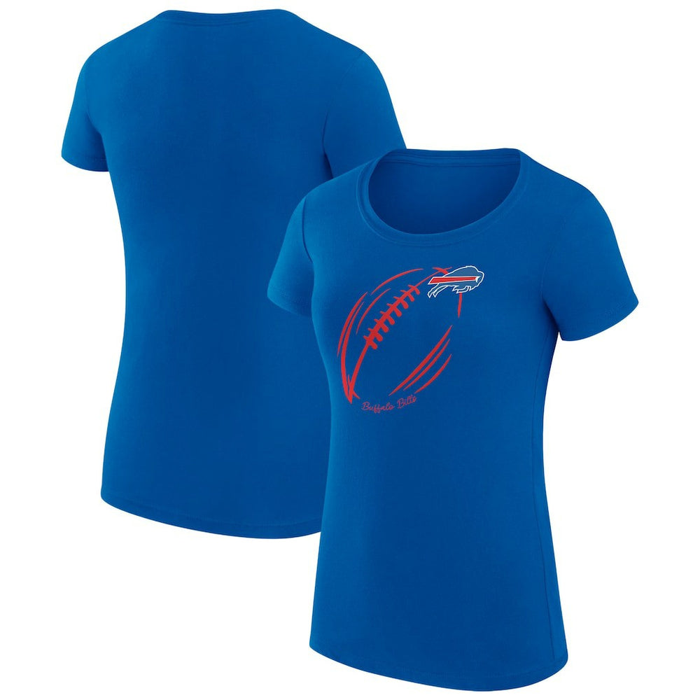Buffalo Bills G-III 4Her by Carl Banks Women's Super-Slim Fit Lightweight Subtle Football T-Shirt - Royal T-shirts
