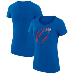 Buffalo Bills G-III 4Her by Carl Banks Women's Super-Slim Fit Lightweight Subtle Football T-Shirt - Royal T-shirts