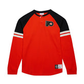 Philadelphia Flyers Mitchell & Ness Thermal Henley Long Sleeve T-Shirt - Orange | US 202122430