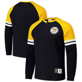 Pittsburgh Penguins Mitchell & Ness Thermal Henley Long Sleeve T-Shirt - Black | US 202122433