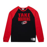 Carolina Hurricanes Mitchell & Ness Legendary Slub Raglan Long Sleeve T-Shirt - Black/Red | US 202122438