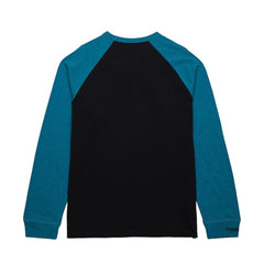 San Jose Sharks Mitchell & Ness Legendary Slub Raglan Long Sleeve T-Shirt - Black/Teal | US 202122440