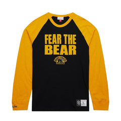 Boston Bruins Mitchell & Ness Legendary Slub Raglan Long Sleeve T-Shirt - Black/Gold | US 202122446