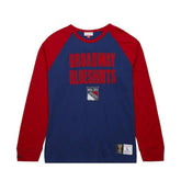New York Rangers Mitchell & Ness Legendary Slub Raglan Long Sleeve T-Shirt - Blue/Red | US 202122447
