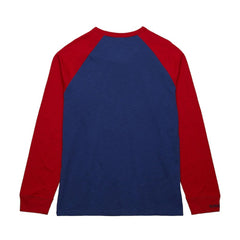 New York Rangers Mitchell & Ness Legendary Slub Raglan Long Sleeve T-Shirt - Blue/Red | US 202122447
