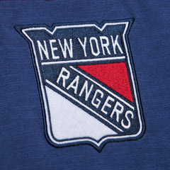 New York Rangers Mitchell & Ness Legendary Slub Raglan Long Sleeve T-Shirt - Blue/Red | US 202122447