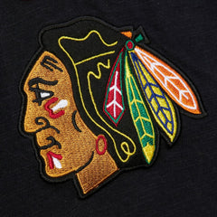 Chicago Blackhawks Mitchell & Ness Legendary Slub Raglan Long Sleeve T-Shirt - Black/Red | US 202122448