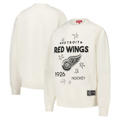 Detroit Red Wings Mitchell & Ness Women's Logo 3.0 Pullover Sweatshirt - Cream | US 202122450