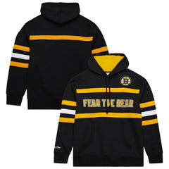 Boston Bruins Mitchell & Ness Head Coach Slogan Pullover Hoodie - Black | US 202122463