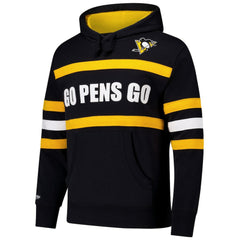 Pittsburgh Penguins Mitchell & Ness Head Coach Slogan Pullover Hoodie - Black | US 202122466