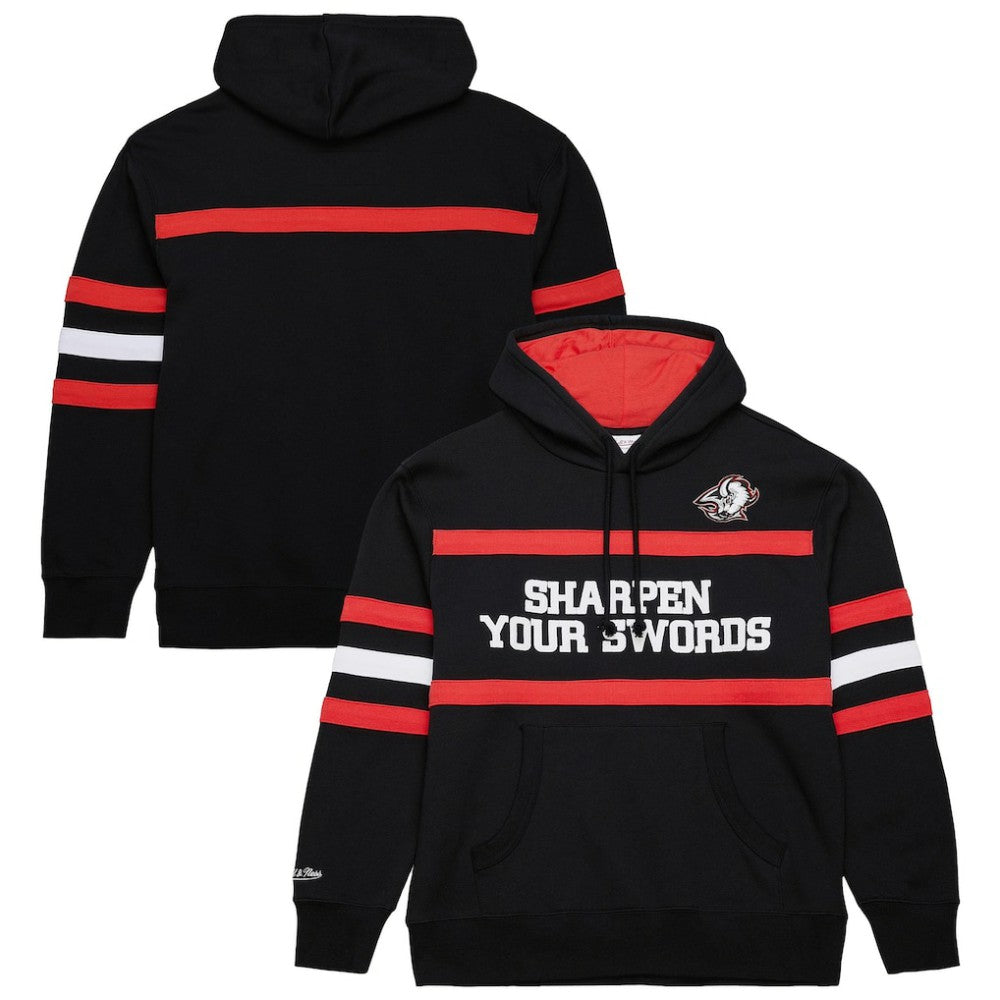Buffalo Sabres Mitchell & Ness Head Coach Slogan Pullover Hoodie - Black | US 202122473