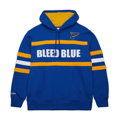 St. Louis Blues Mitchell & Ness Head Coach Slogan Pullover Hoodie - Blue | US 202122474