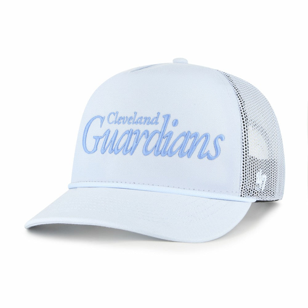 Cleveland Guardians '47 Foundation Script Hitch Adjustable Trucker Hat - Light Blue Hats