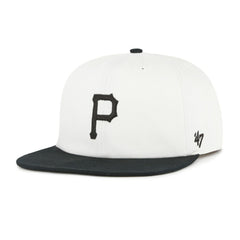 Pittsburgh Pirates '47 Foundation Captain Snapback Hat - White/Black Hats