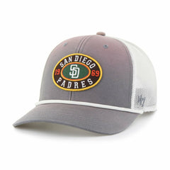 San Diego Padres '47 Tide Sweep Rope Trucker Adjustable Hat - Gray/White Hats