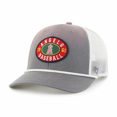 Los Angeles Angels '47 Tide Sweep Rope Trucker Adjustable Hat - Gray/White Hats