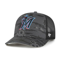 '47 Miami Marlins Fiji Trucker Adjustable Hat - Black Hats