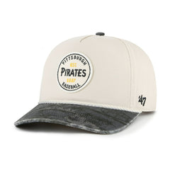 Pittsburgh Pirates '47 Fiji Rope Hitch Adjustable Hat - Cream/Black Hats