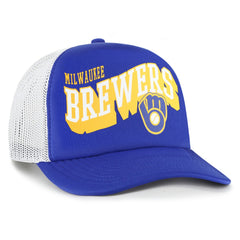 Milwaukee Brewers '47 Meander Foam Trucker Snapback Hat - Royal Hats
